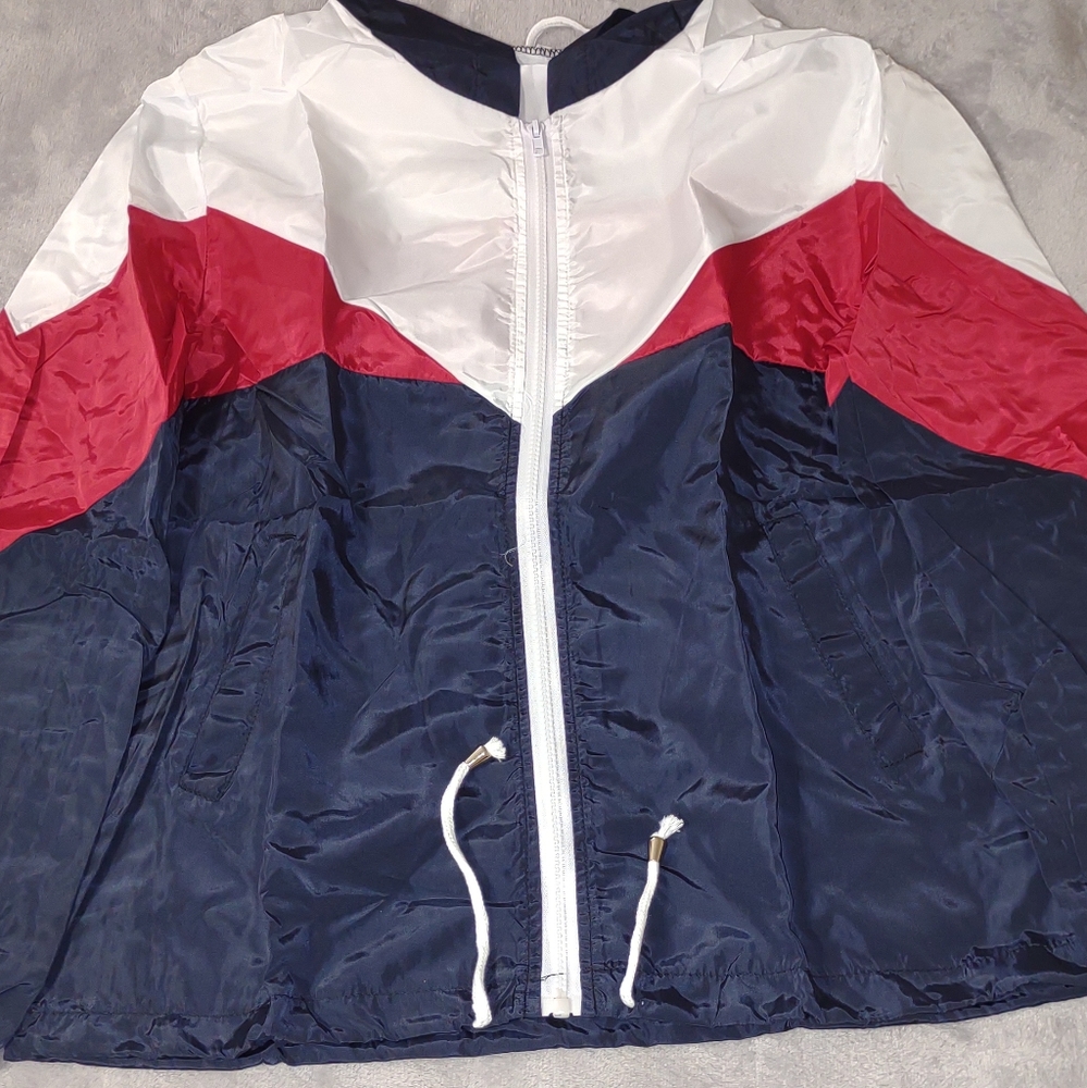 Red, Blue, White Windbreaker